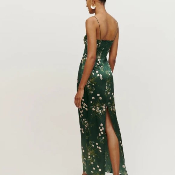 Reformation Frankie Silk Dress in Buena - Picture 3 of 12